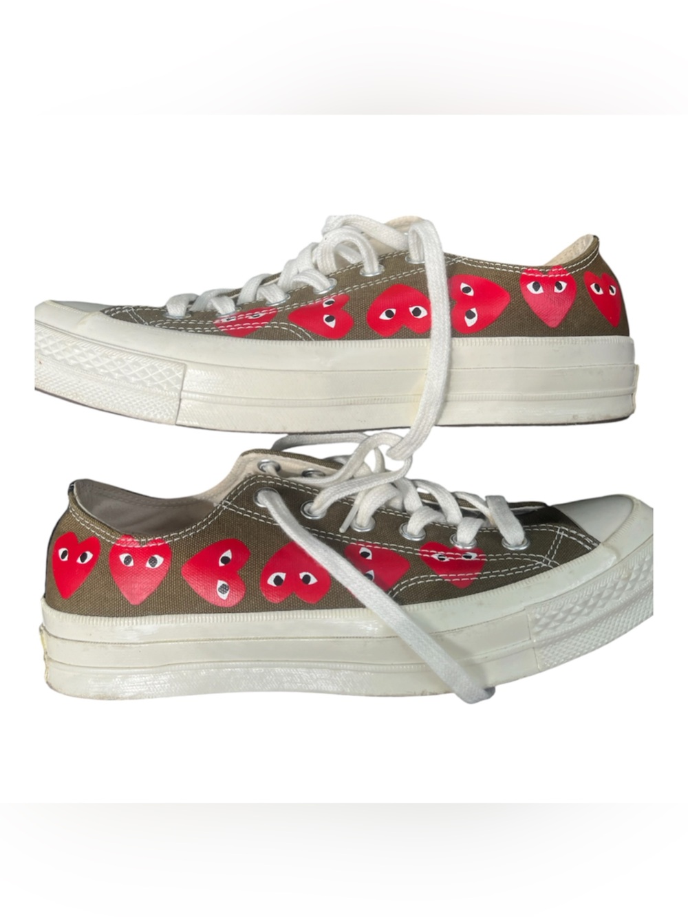 Comme des Garçons PLAY x Converse Chuck 70 Low 'Multi Heart' Womens 9 men’s 7